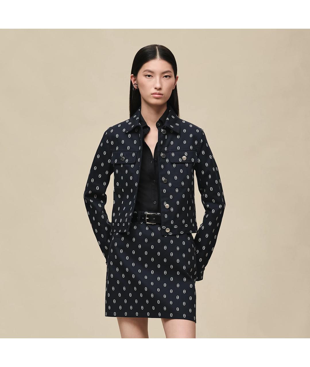 HERMES Черный хлопковый жилет, фото 7