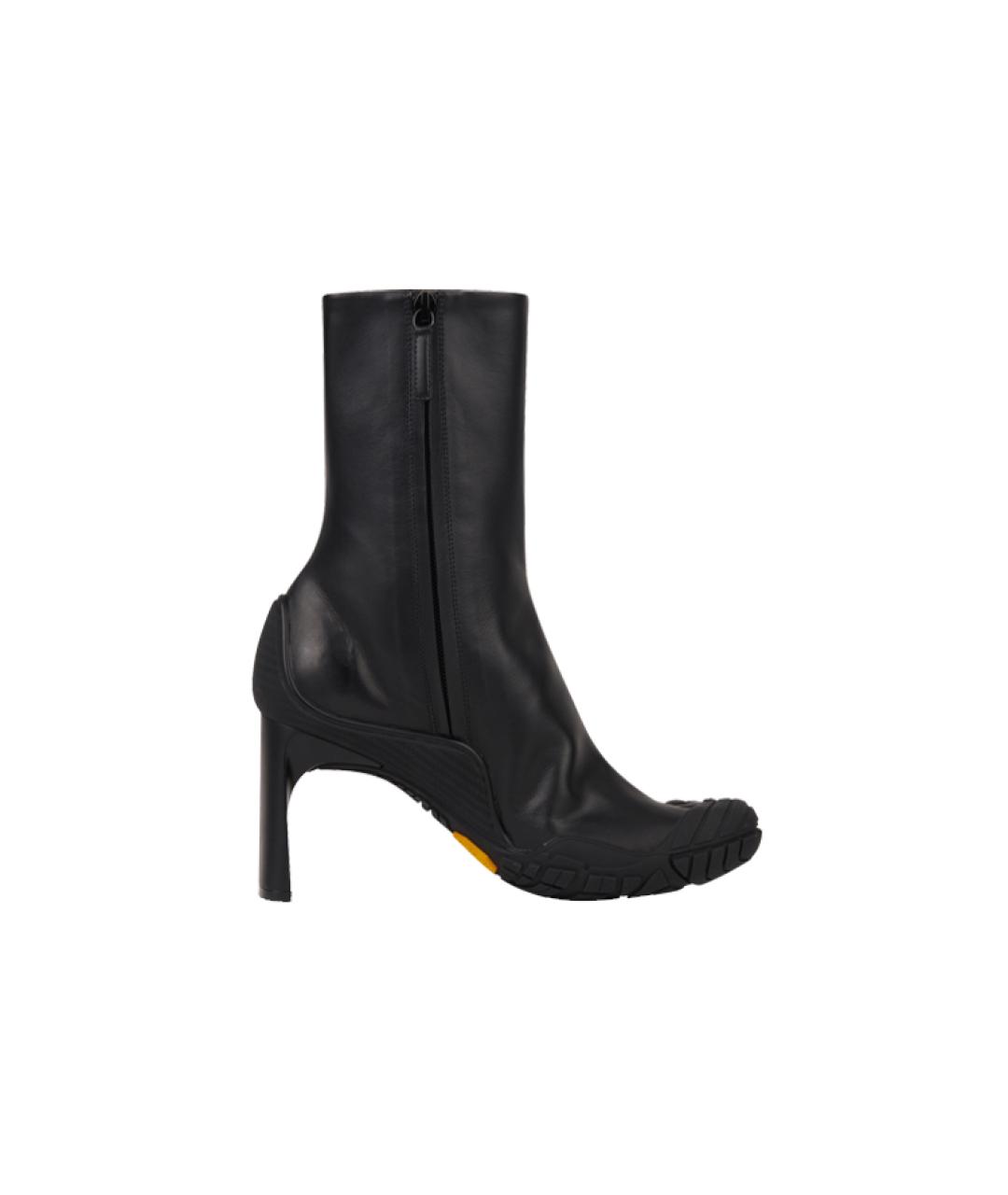 BALENCIAGA Черные кожаные ботильоны, фото 6