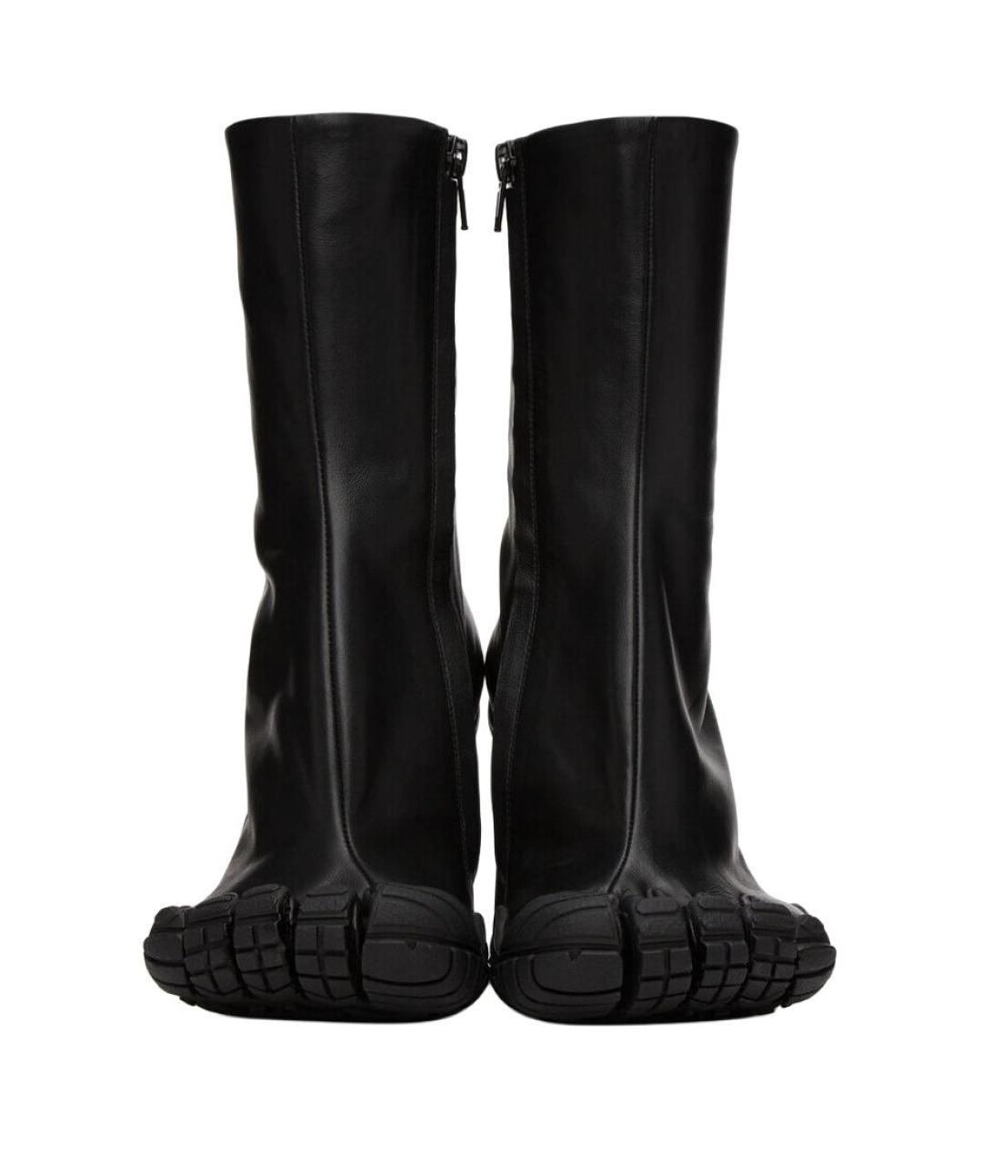 BALENCIAGA Черные кожаные ботильоны, фото 3