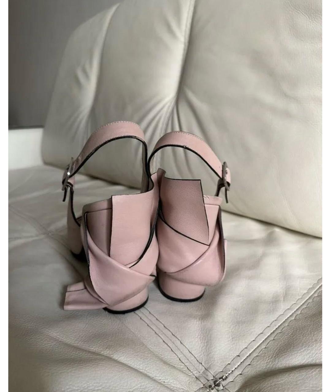 NO. 21 Розовые кожаные туфли, фото 4