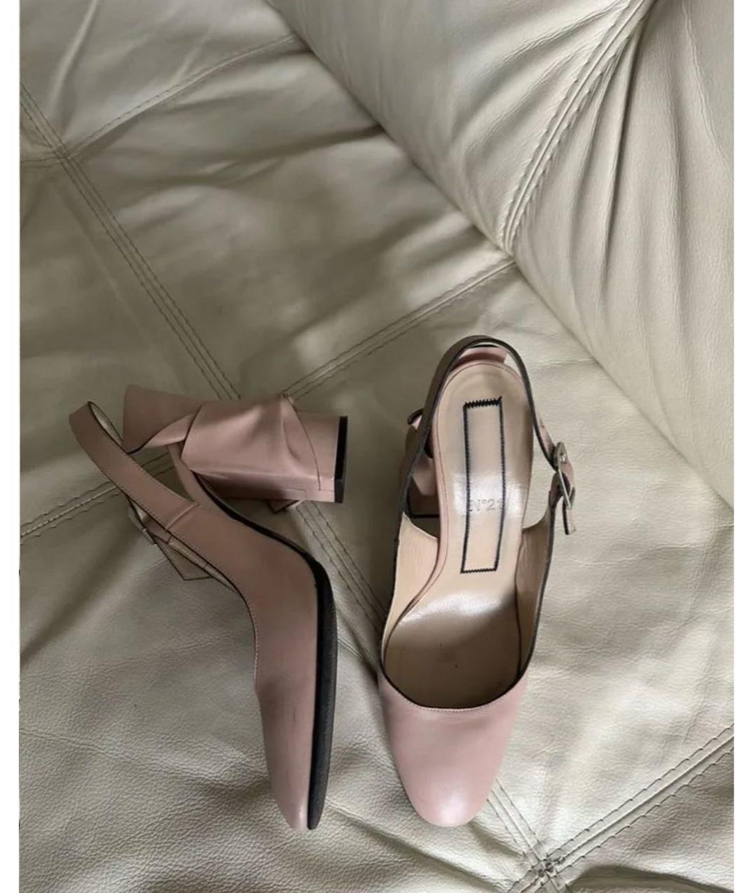 NO. 21 Розовые кожаные туфли, фото 3