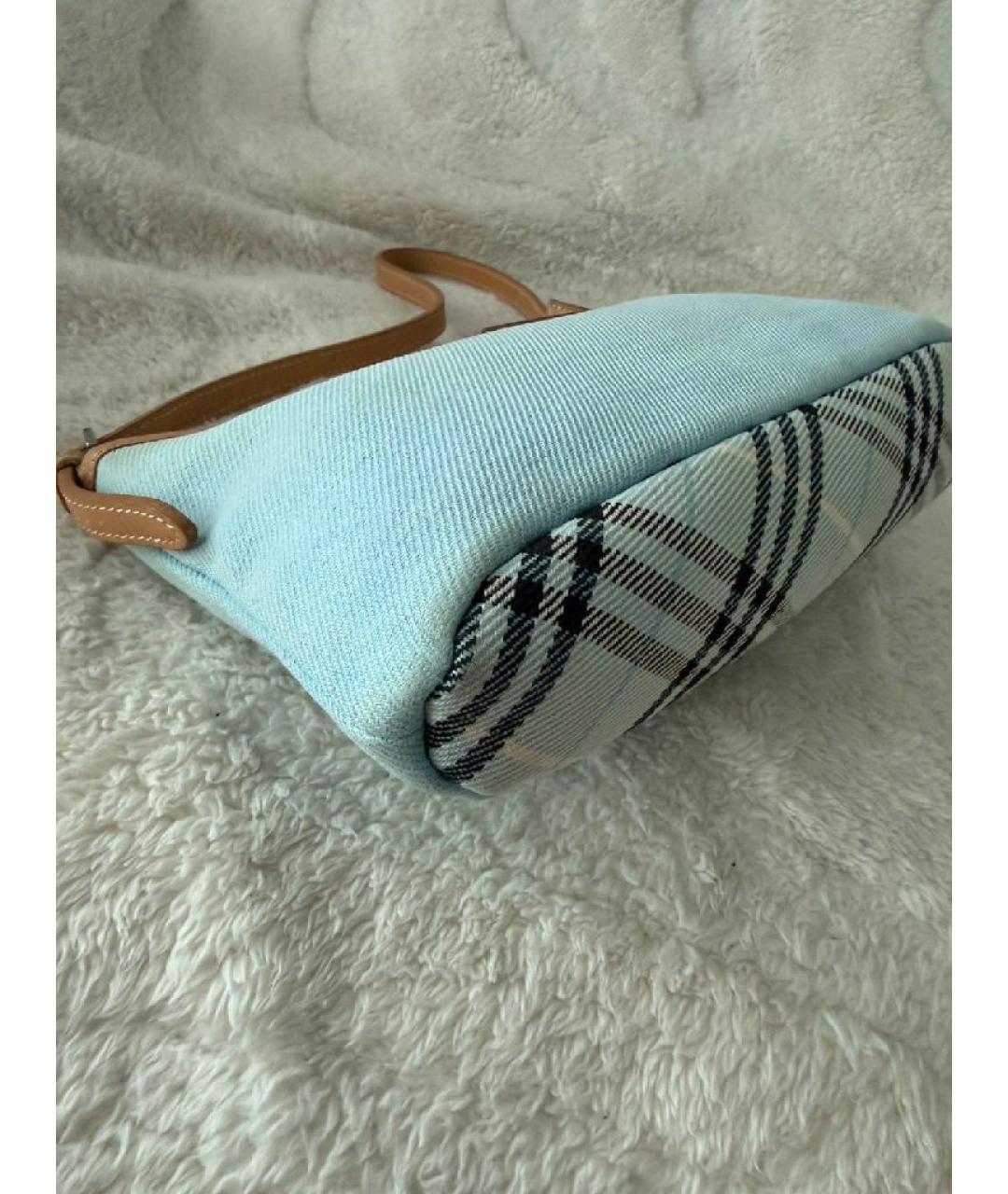 BURBERRY Голубая сумка с короткими ручками, фото 7