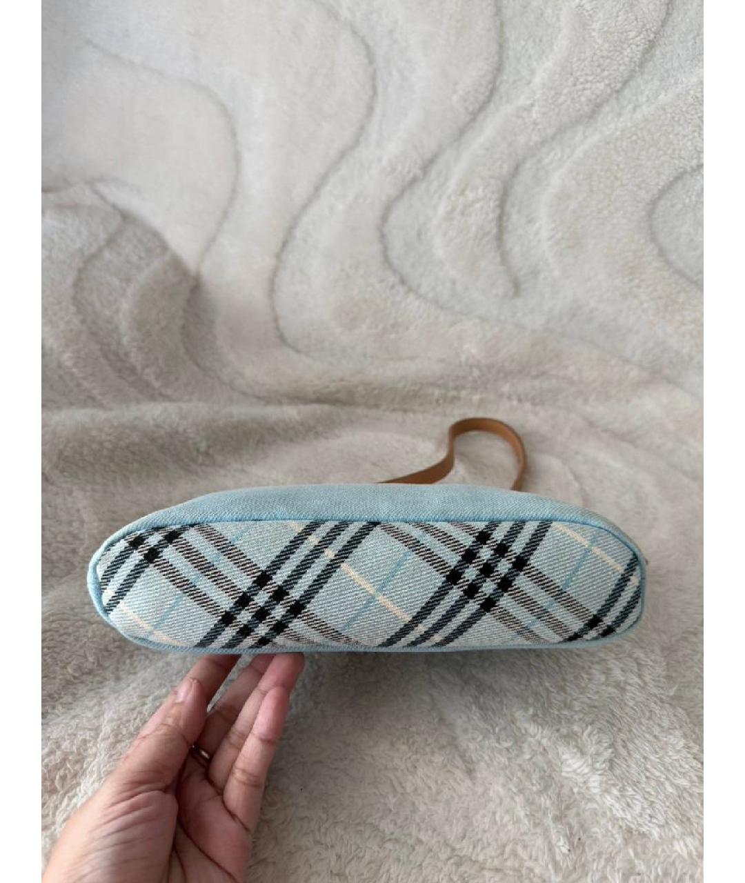 BURBERRY Голубая сумка с короткими ручками, фото 4