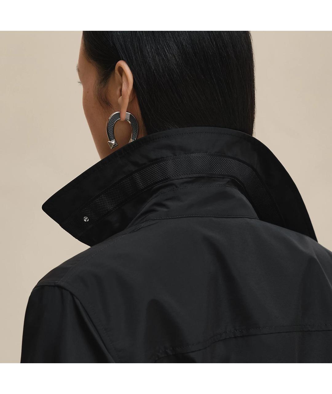 HERMES Черное шерстяное пальто, фото 4