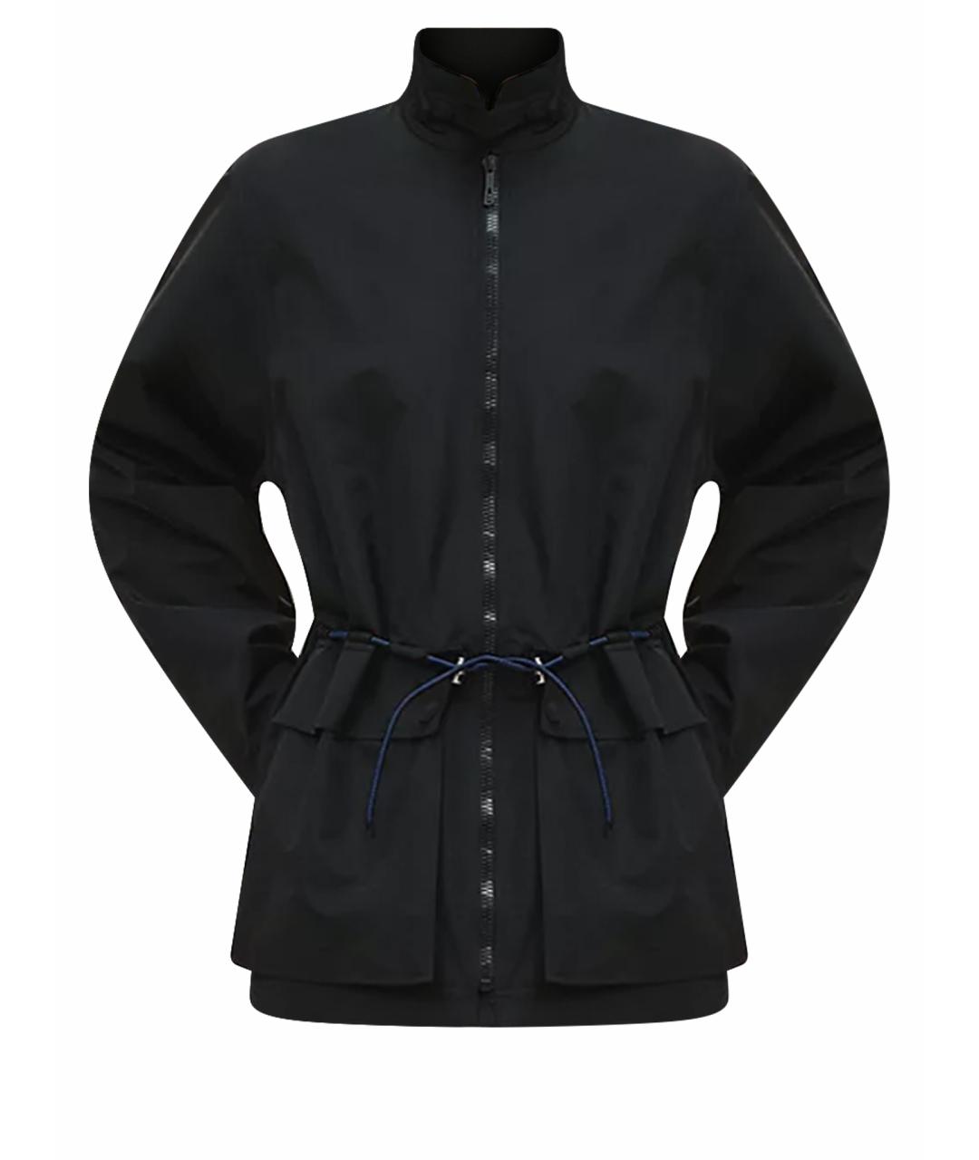 HERMES Черное шерстяное пальто, фото 1