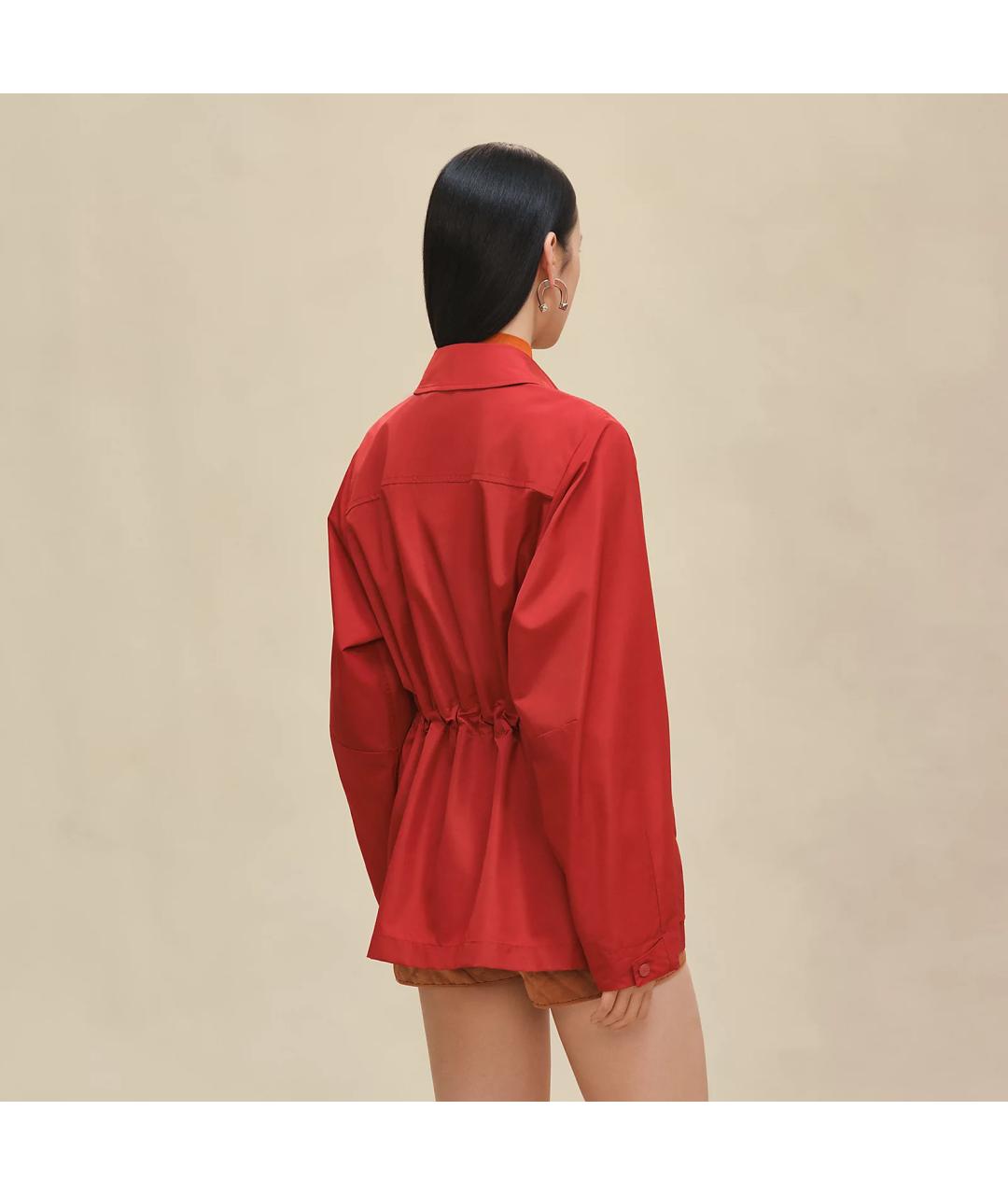 HERMES Красная шерстяная парка, фото 3