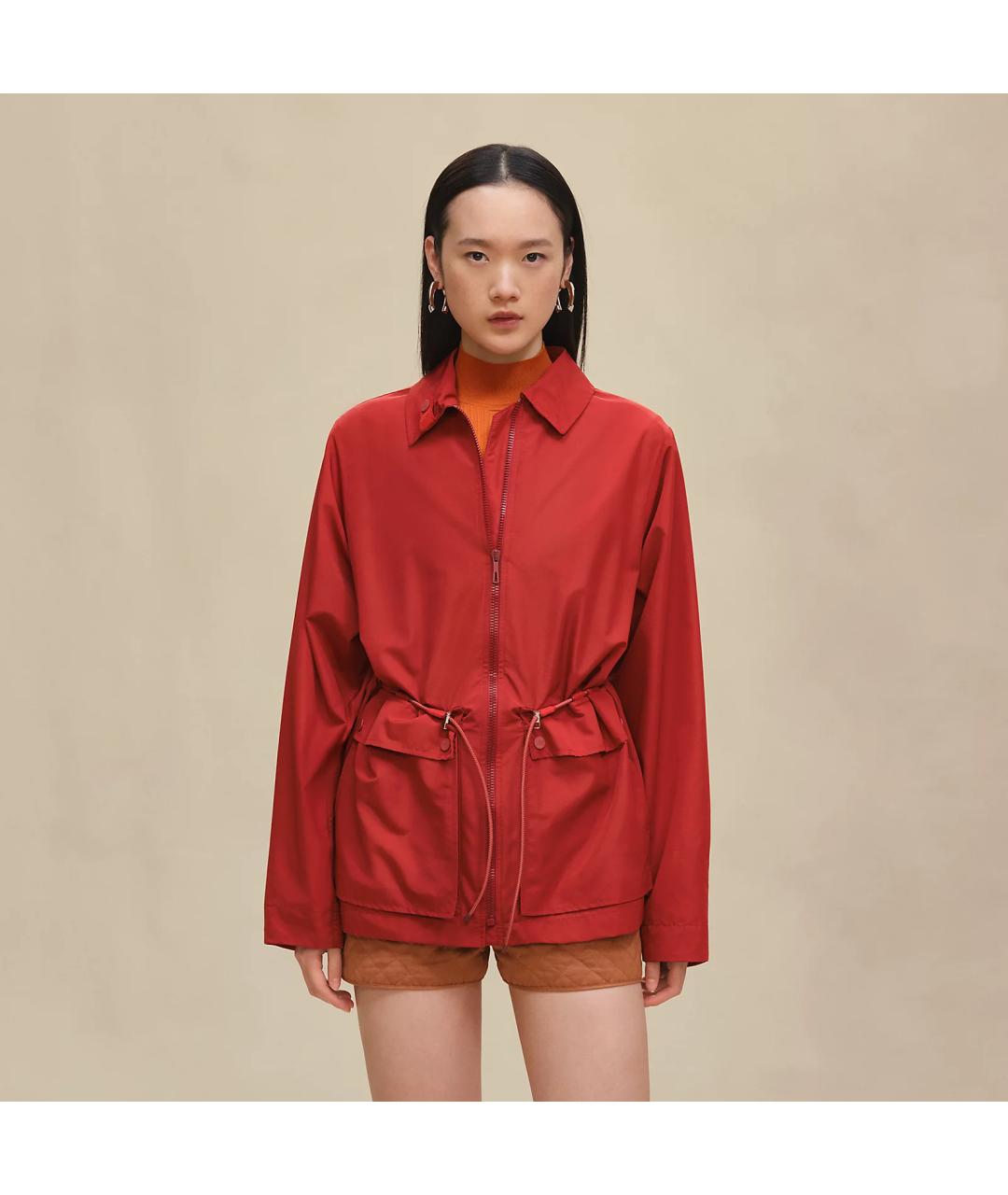 HERMES Красная шерстяная парка, фото 7