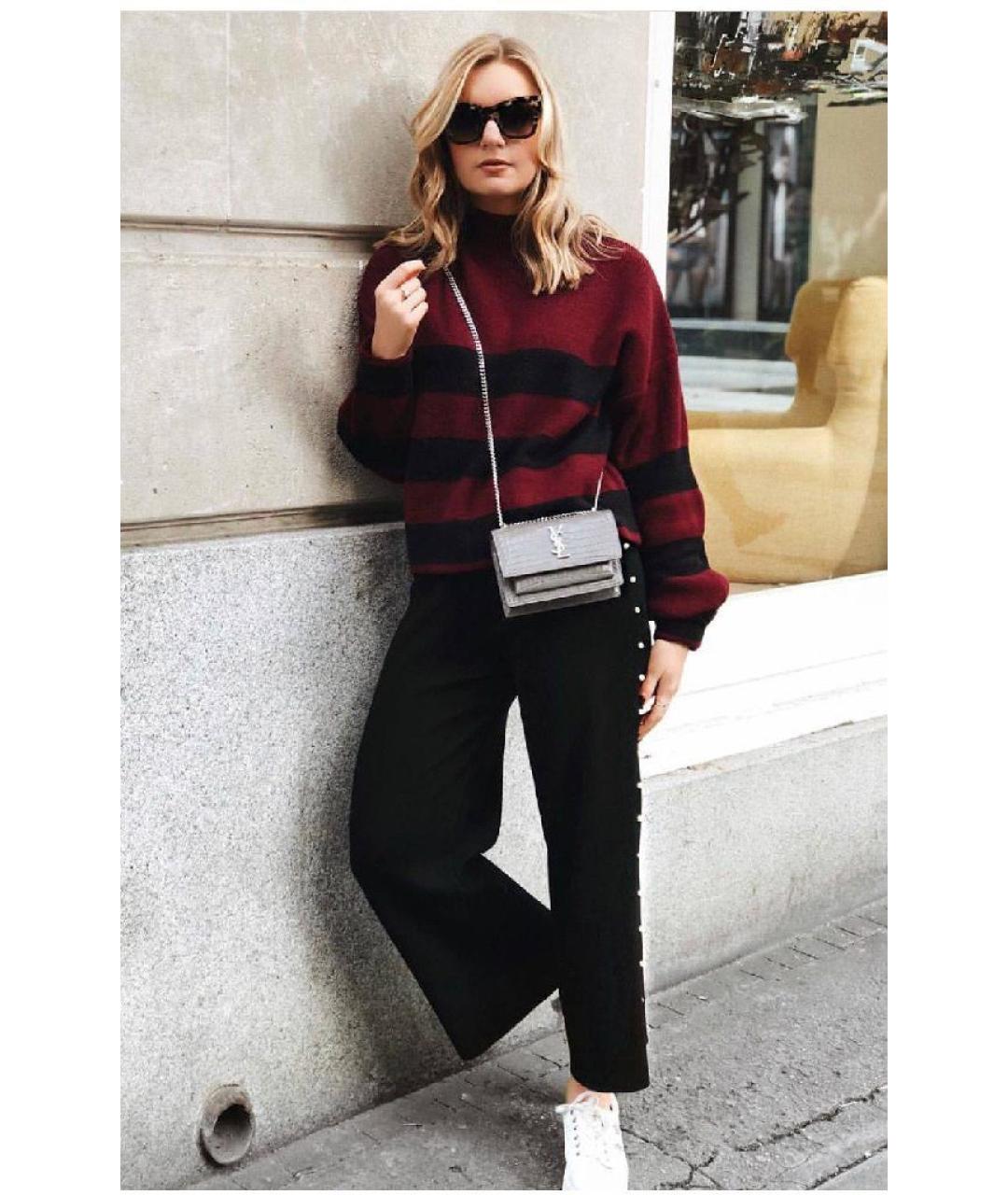 SAINT LAURENT Серая кожаная сумка через плечо, фото 8