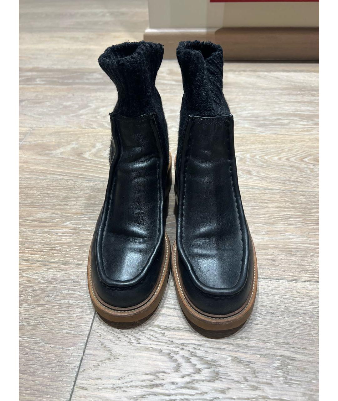 CHLOE Черные кожаные ботильоны, фото 2