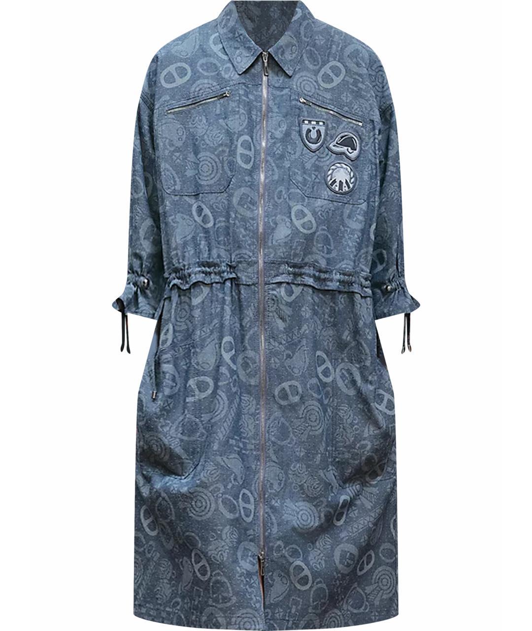 HERMES Синий хлопковый тренч/плащ, фото 1