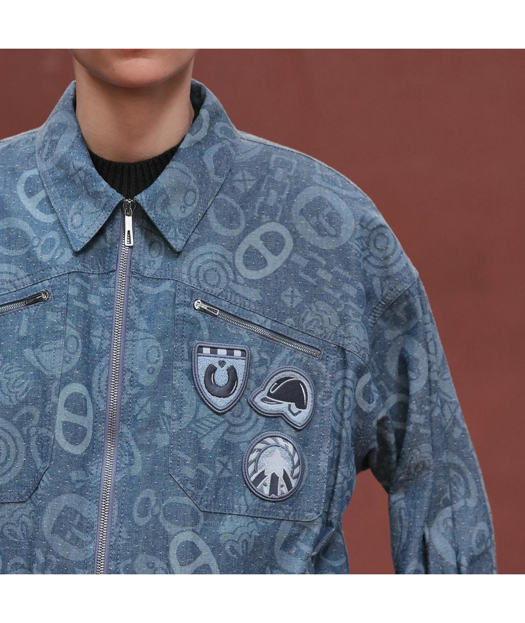 HERMES Синий хлопковый тренч/плащ, фото 5