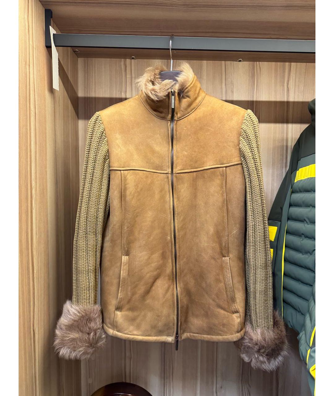 PAUL & SHARK Горчичная замшевая дубленка, фото 5