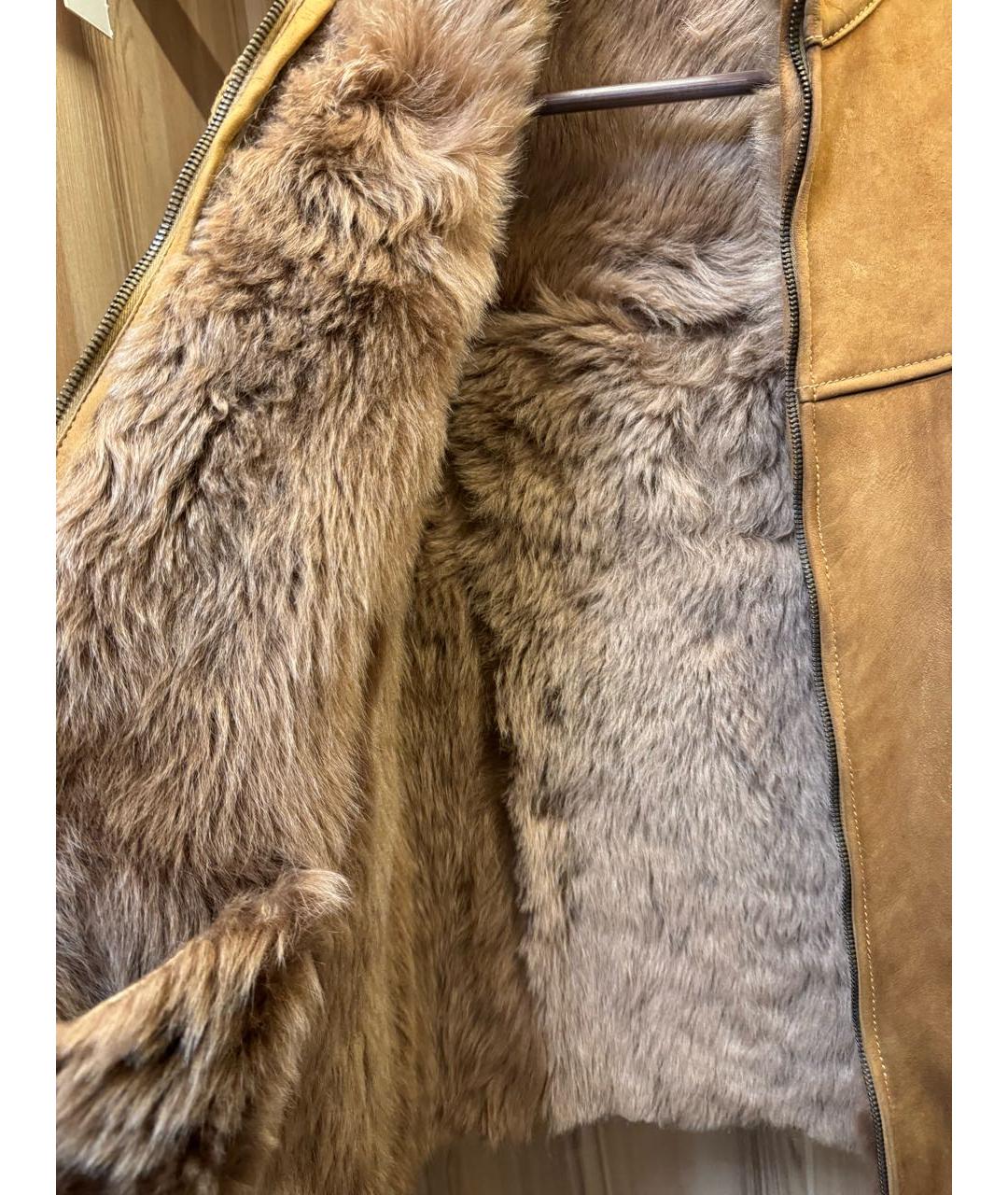 PAUL & SHARK Горчичная замшевая дубленка, фото 3