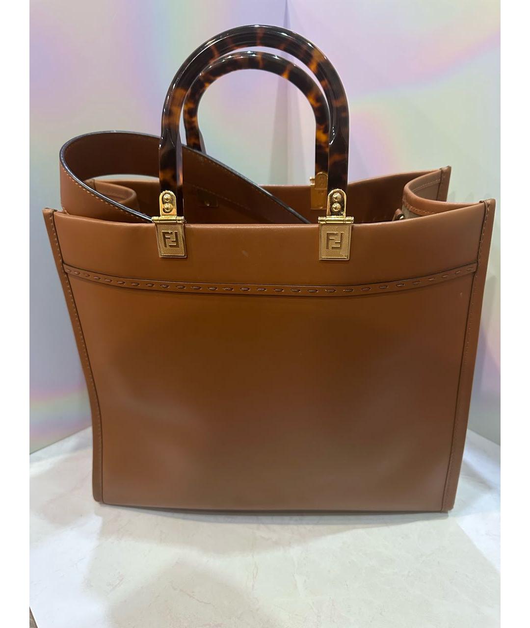 FENDI Коричневая сумка тоут, фото 3