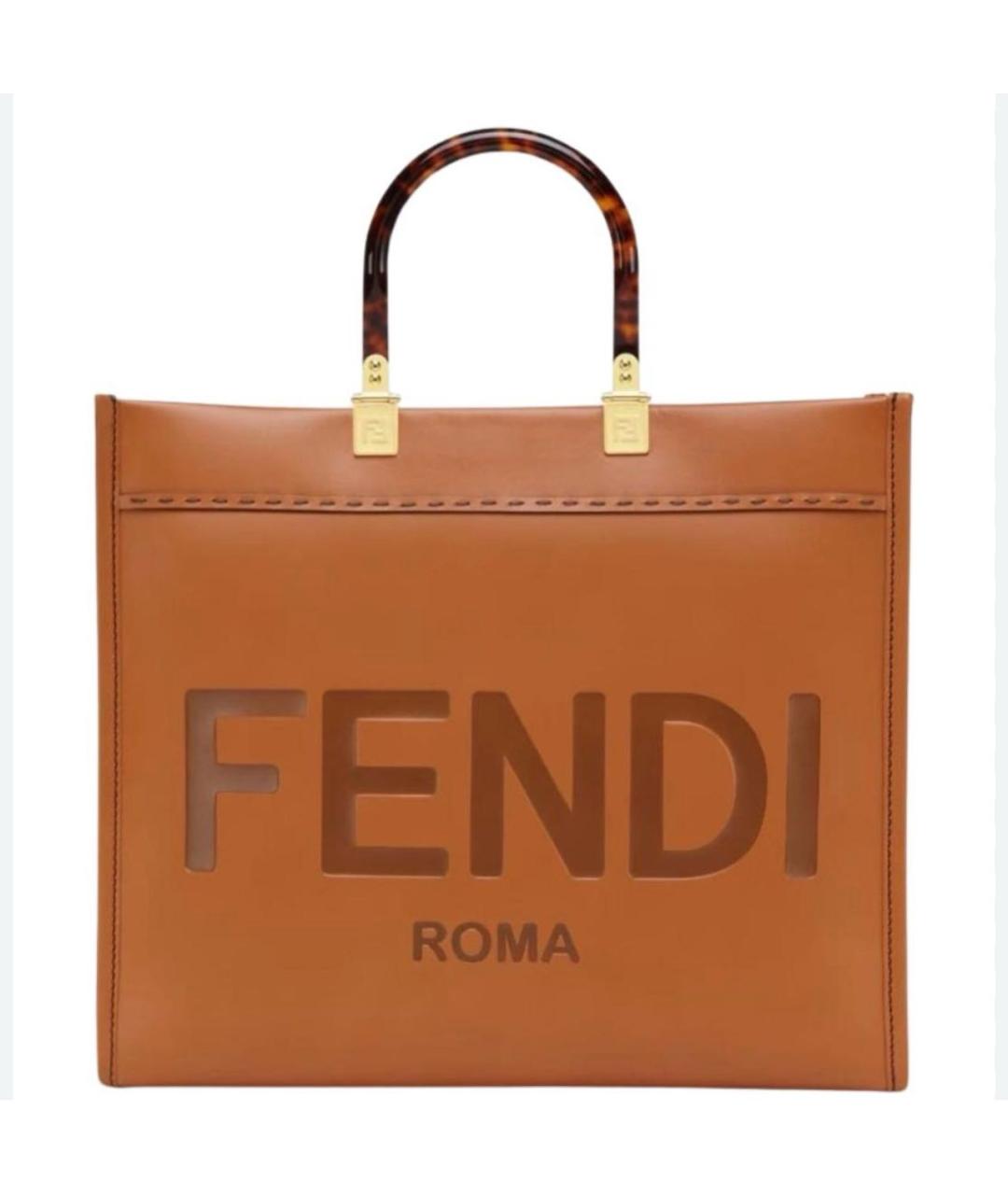 FENDI Коричневая сумка тоут, фото 5