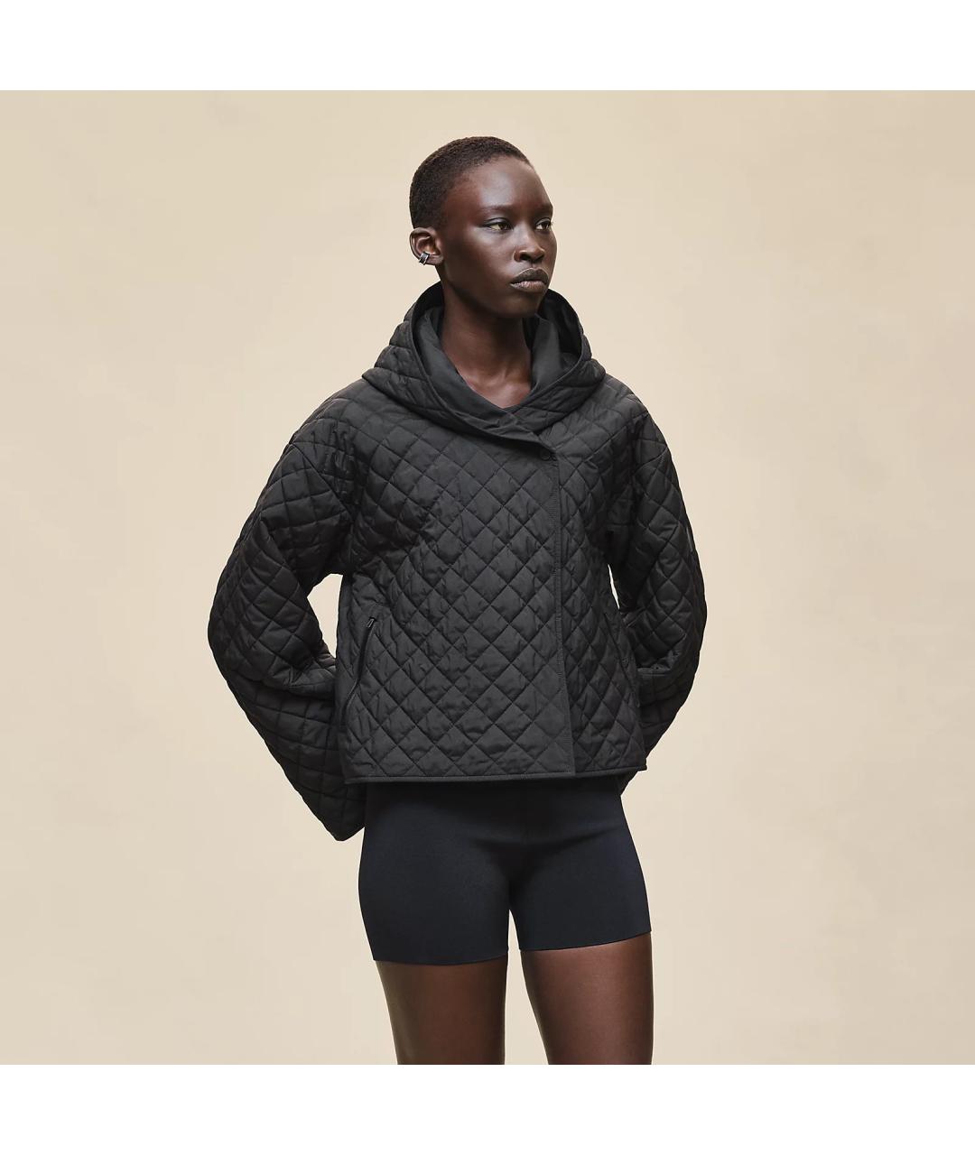 HERMES Черное полиэстеровое пальто, фото 6