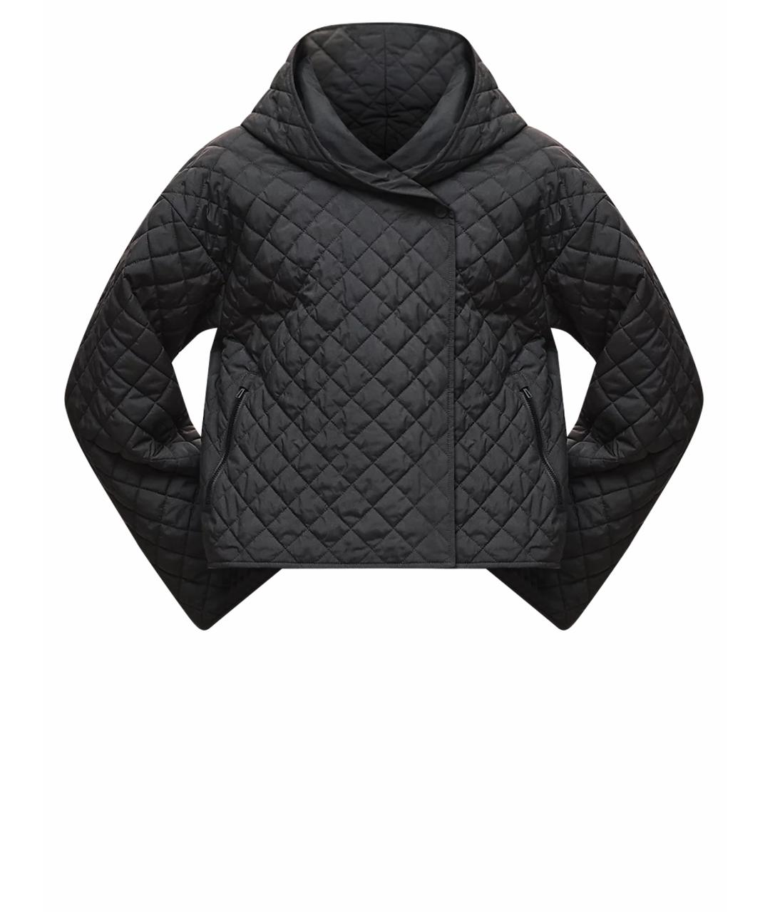 HERMES Черное полиэстеровое пальто, фото 1