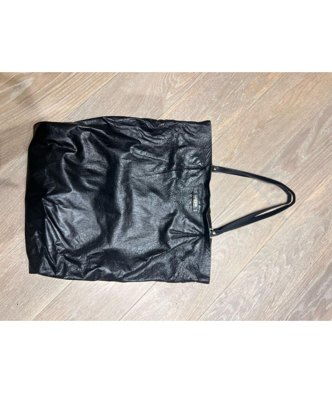 LANVIN Черная кожаная сумка тоут, фото 9