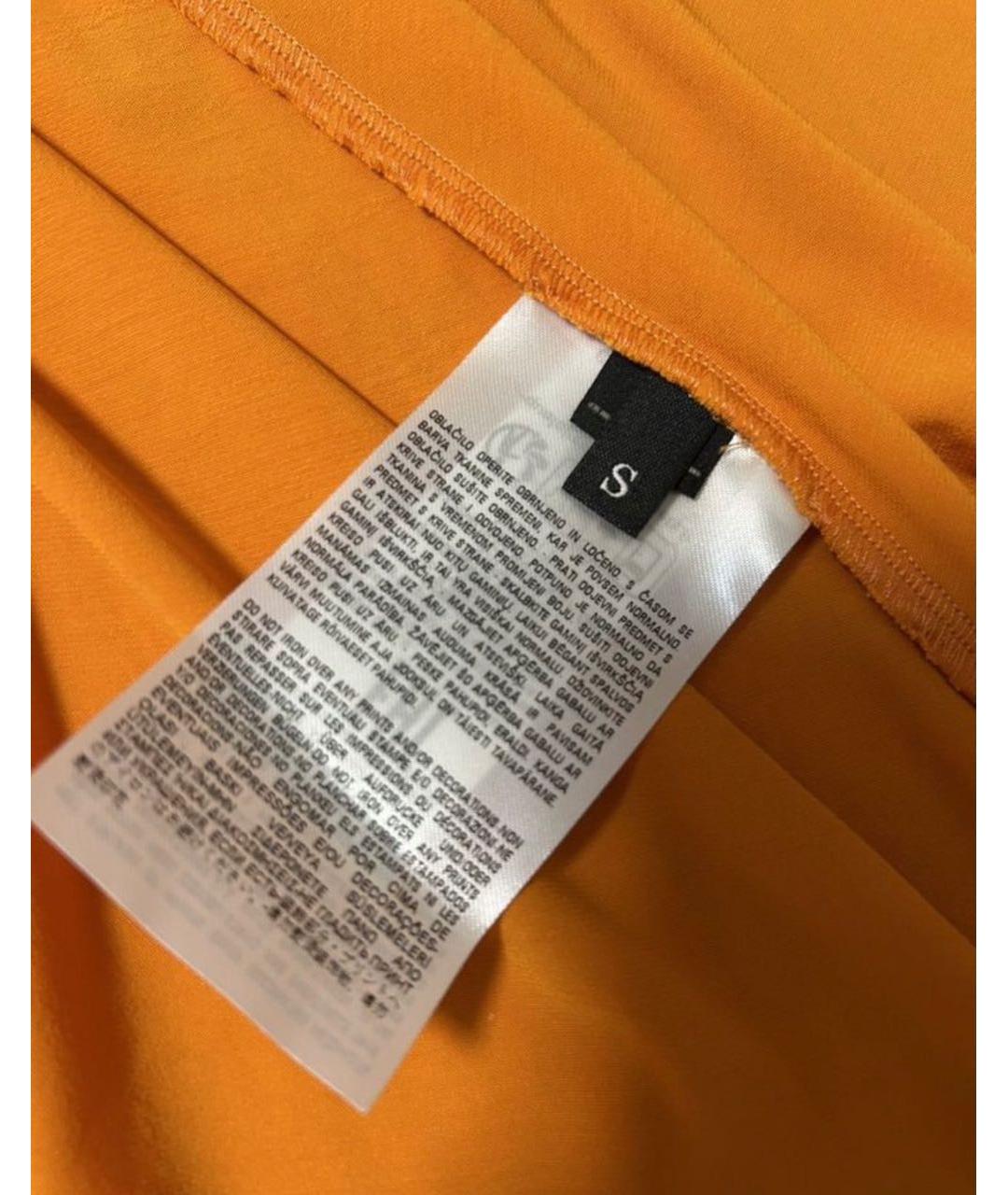 DIESEL Оранжевое хлопко-эластановое вечернее платье, фото 6