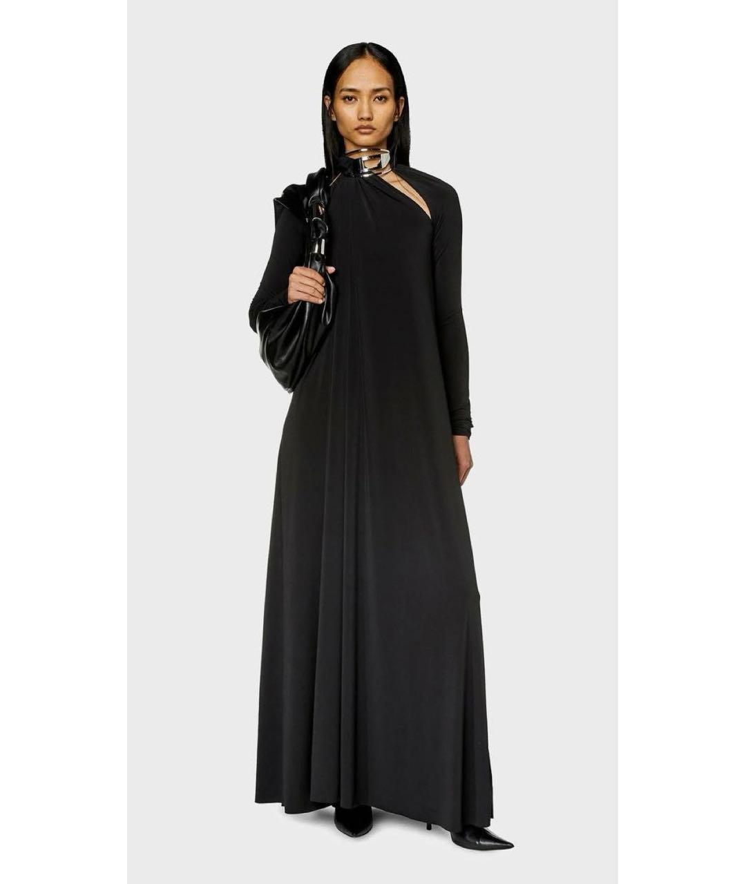 DIESEL Оранжевое хлопко-эластановое вечернее платье, фото 7