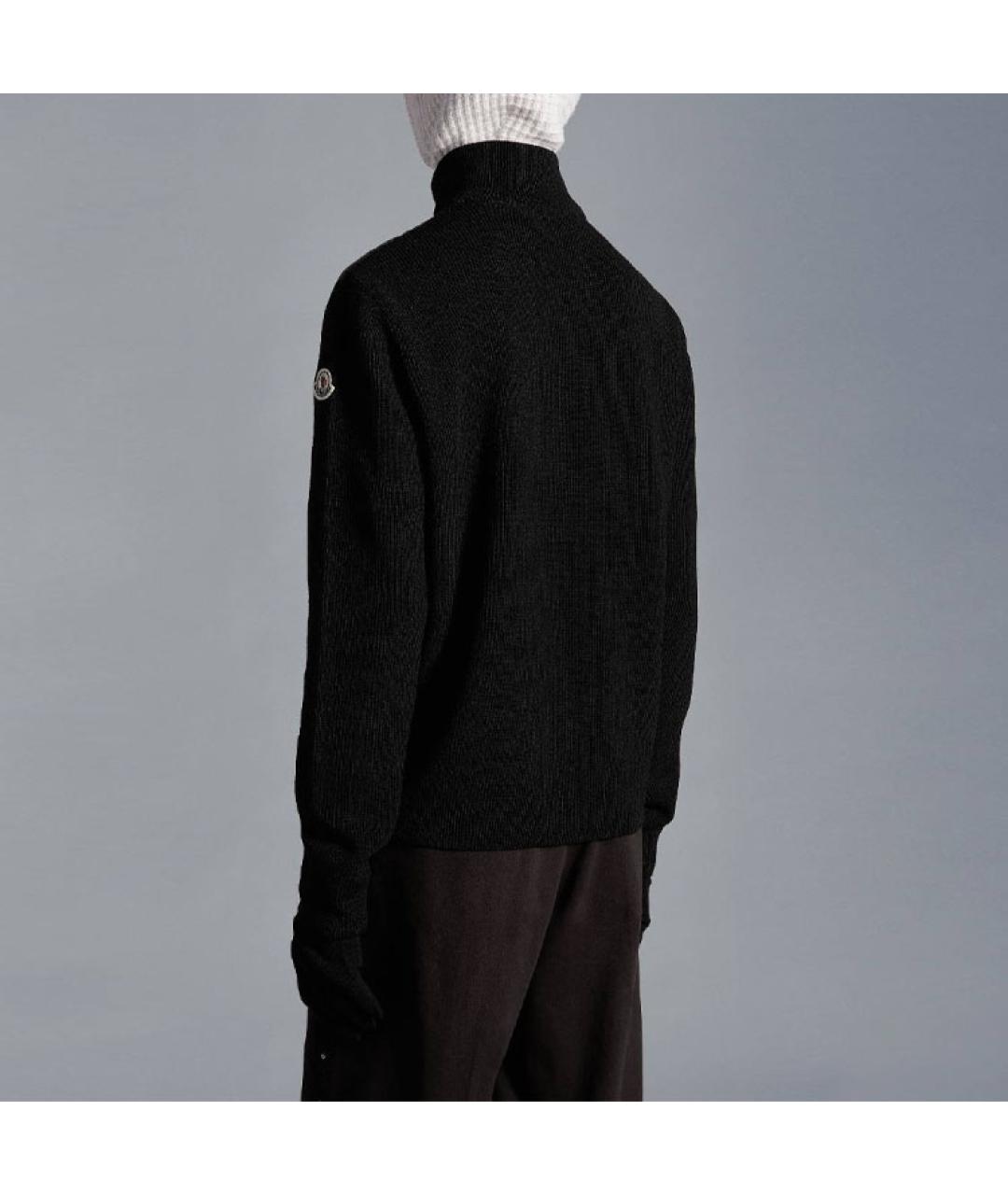 MONCLER Черный пуховик, фото 3