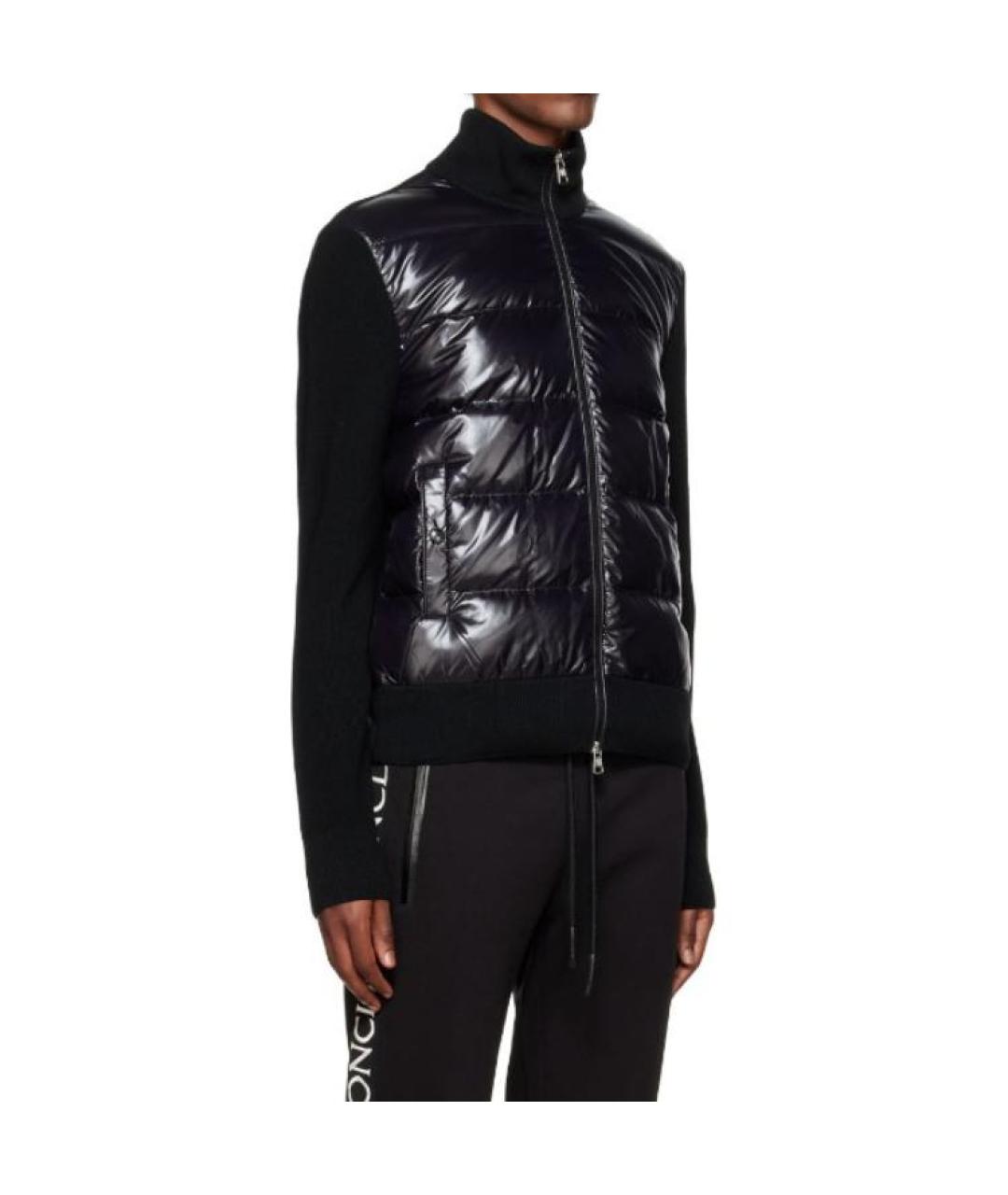 MONCLER Черный пуховик, фото 4