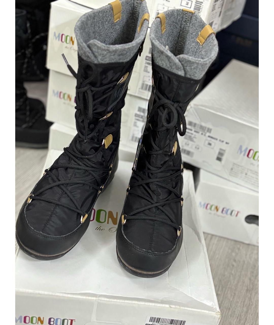 MOON BOOT Черные сапоги, фото 2