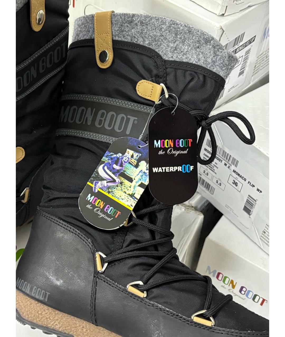 MOON BOOT Черные сапоги, фото 5