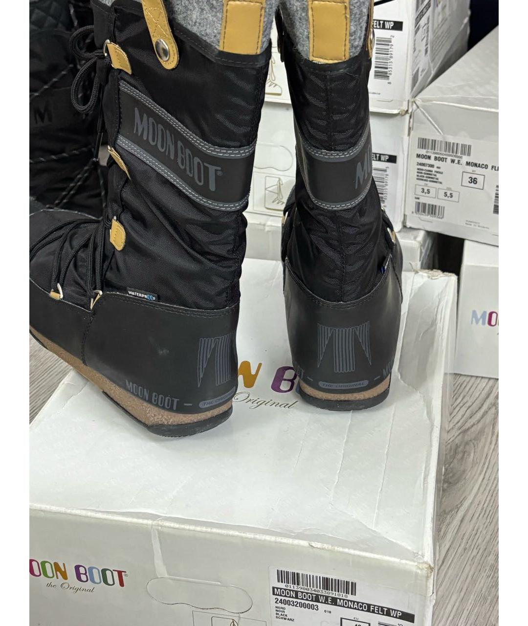 MOON BOOT Черные сапоги, фото 4