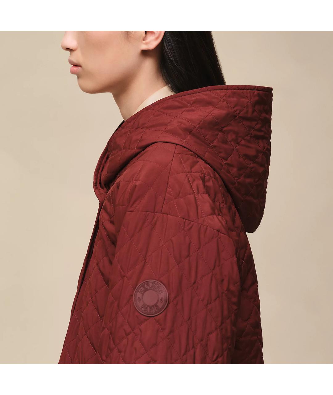 HERMES Красное полиэстеровое пальто, фото 5