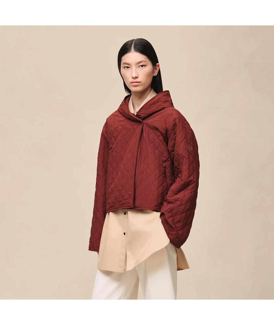 HERMES Красное полиэстеровое пальто, фото 7