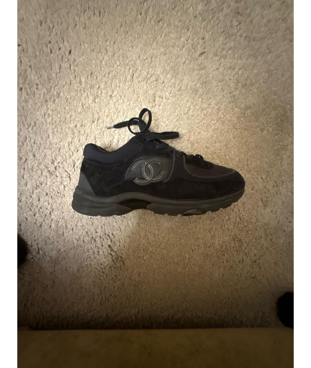 CHANEL Черные замшевые кроссовки, фото 5