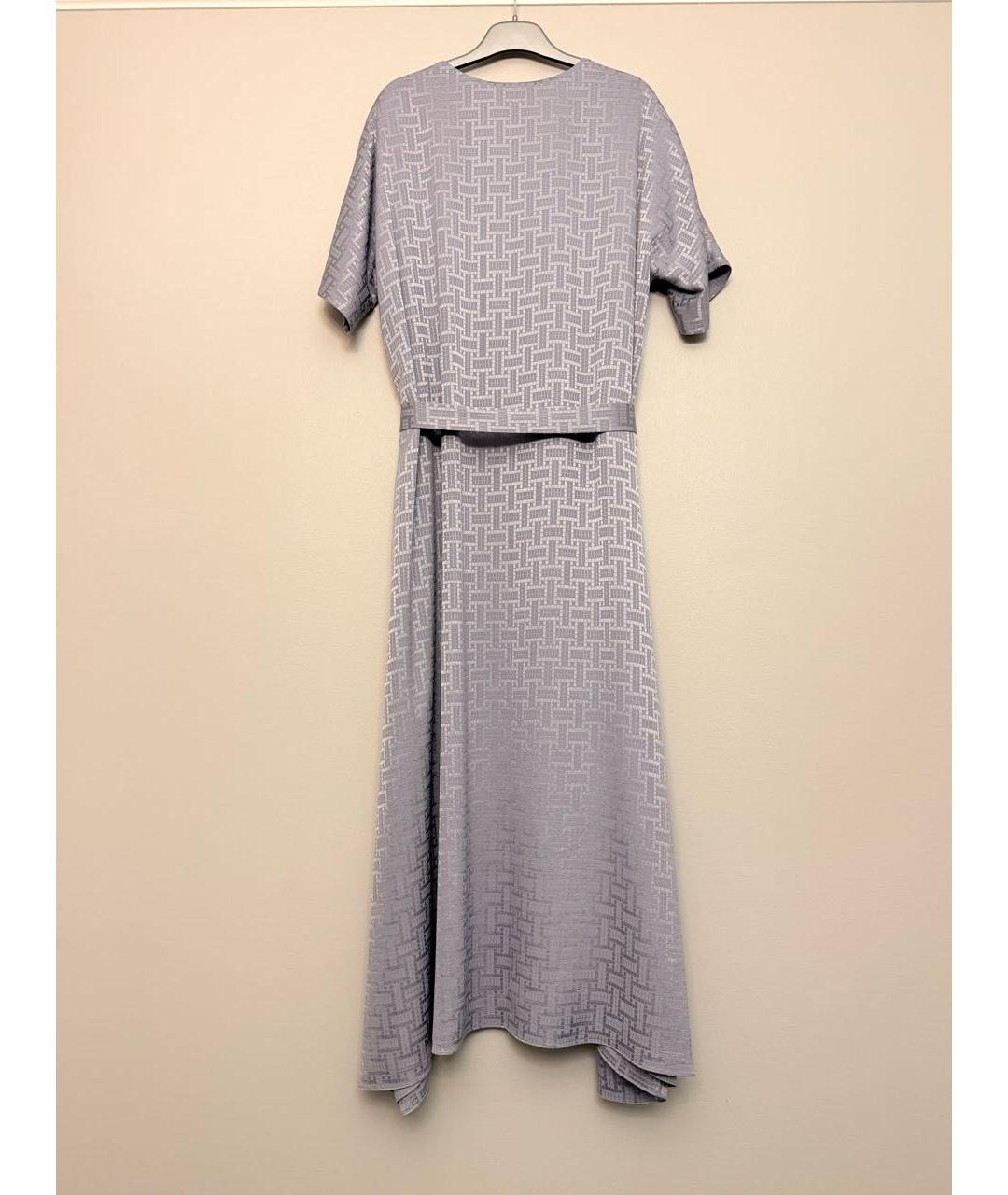 HERMES Серое шелковое повседневное платье, фото 2