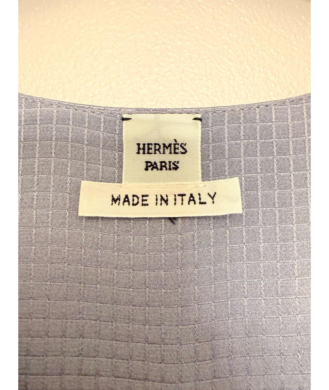 HERMES Серое шелковое повседневное платье, фото 3