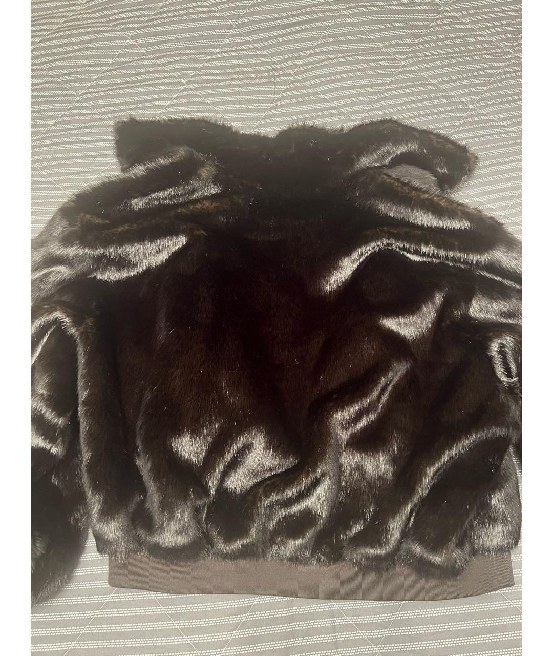 THE FRANKIE SHOP Коричневая полиэстеровая шуба, фото 2