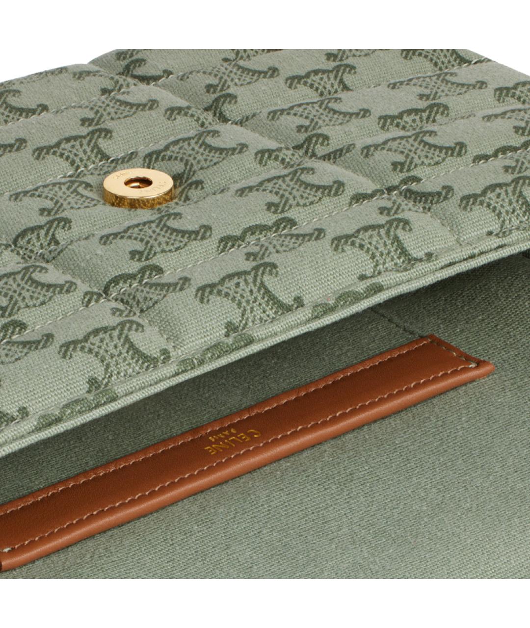 CELINE Зеленая сумка через плечо, фото 4