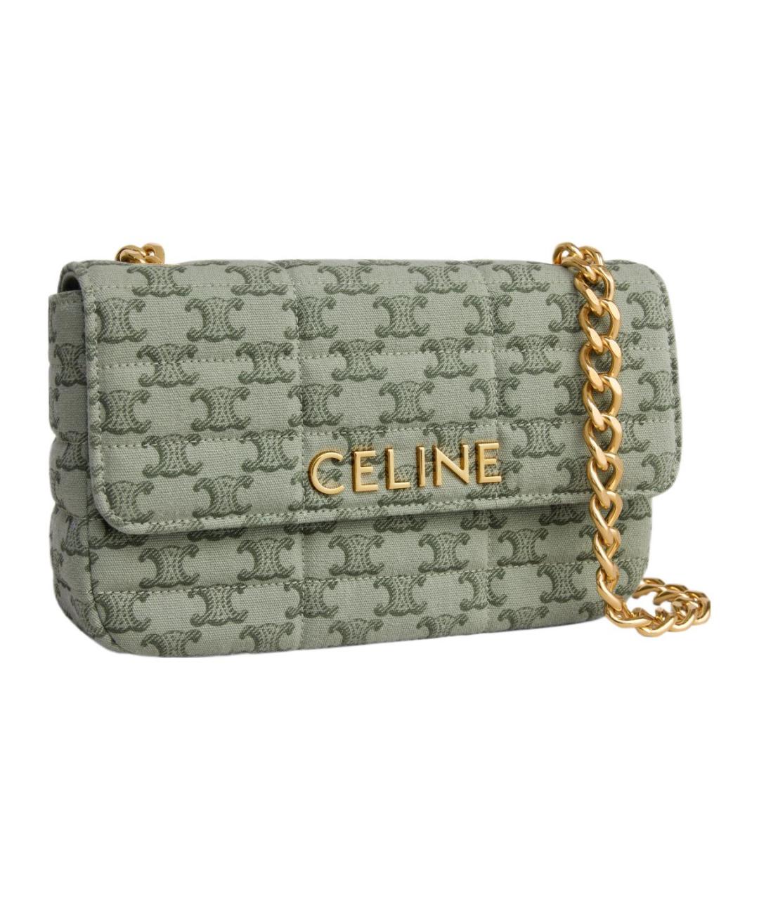CELINE Зеленая сумка через плечо, фото 2