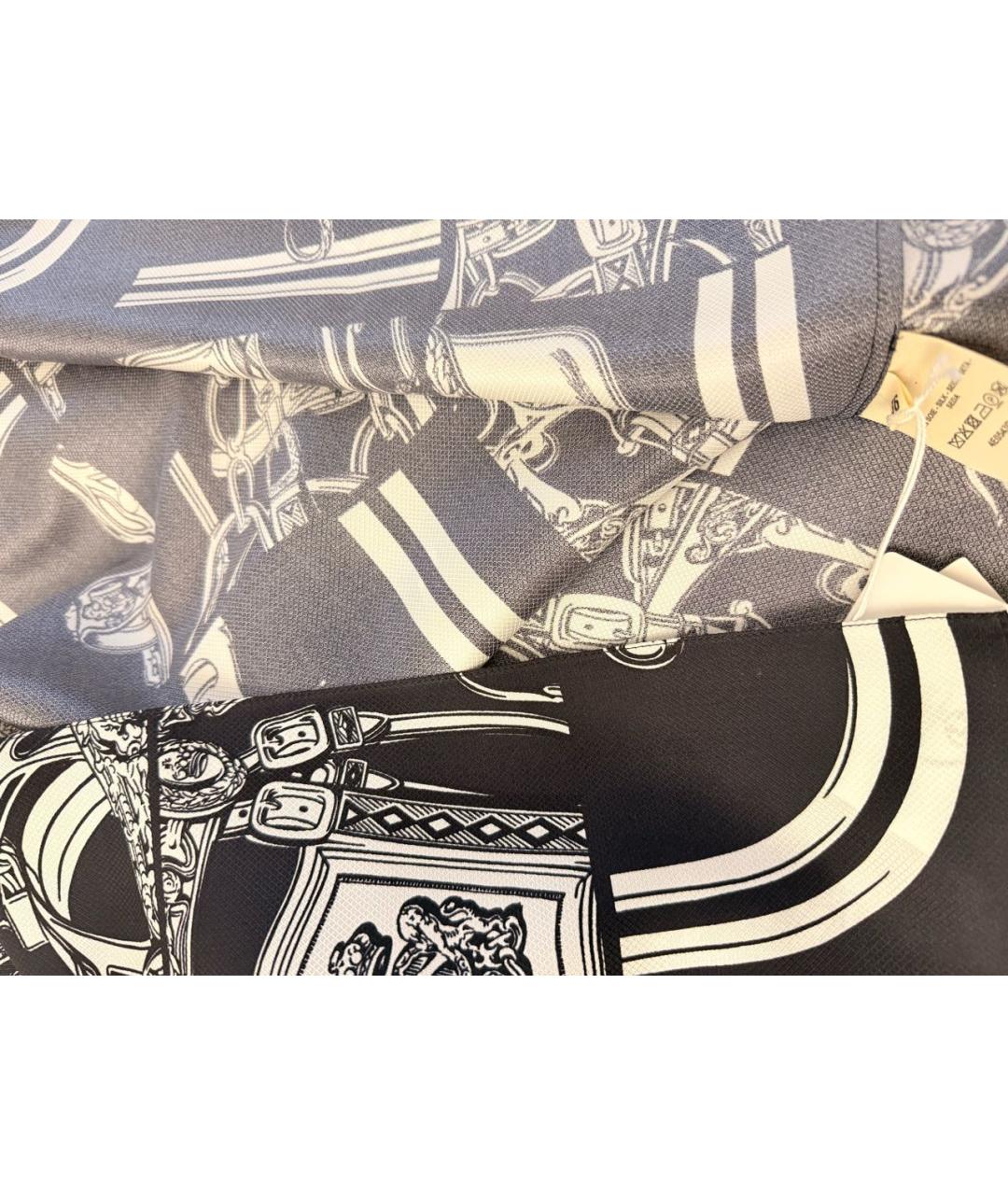 HERMES Черное шелковое повседневное платье, фото 7