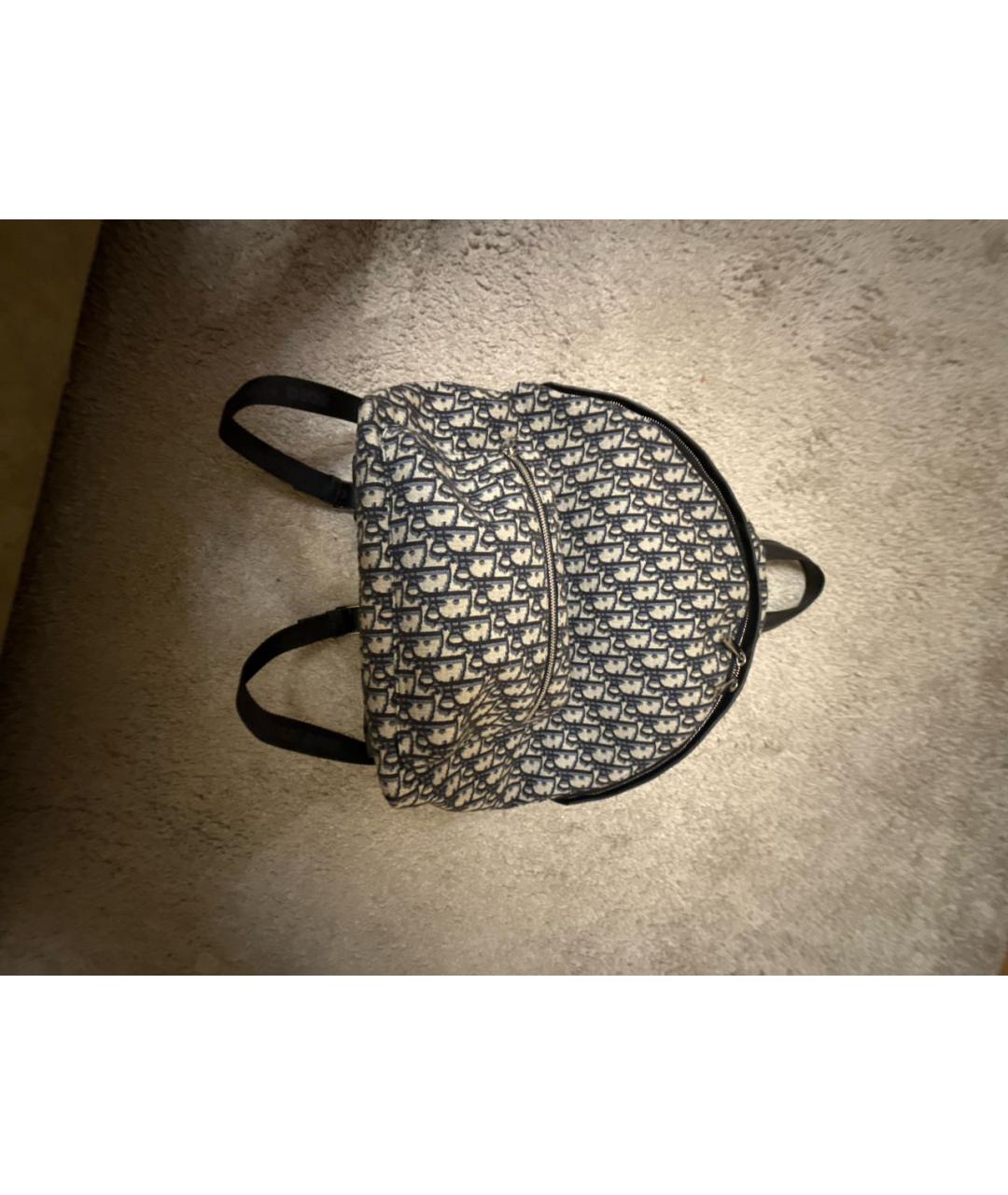 CHRISTIAN DIOR Бежевый жаккардовый рюкзак, фото 5