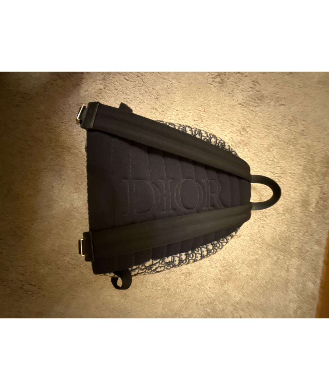 CHRISTIAN DIOR Бежевый жаккардовый рюкзак, фото 3