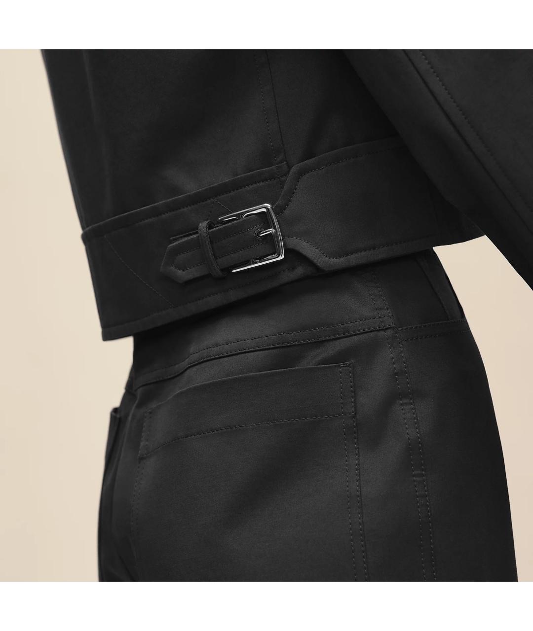 HERMES Черная хлопковая куртка, фото 5