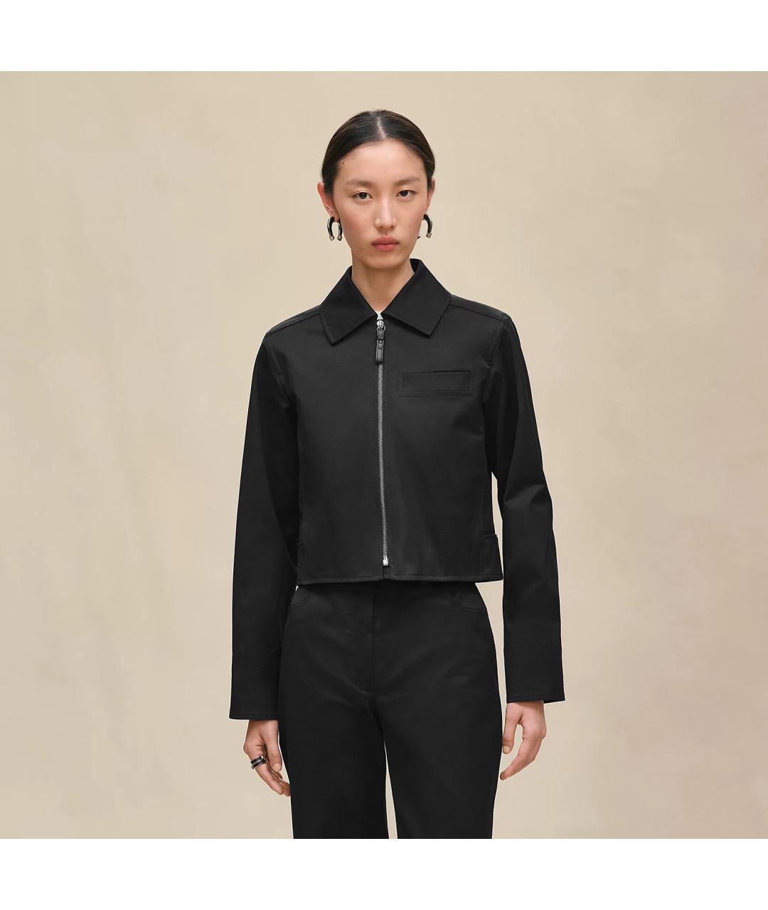 HERMES Черная хлопковая куртка, фото 6