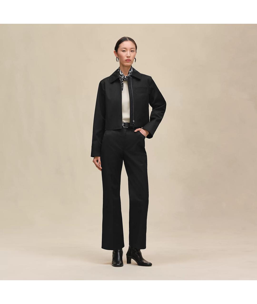 HERMES Черная хлопковая куртка, фото 2