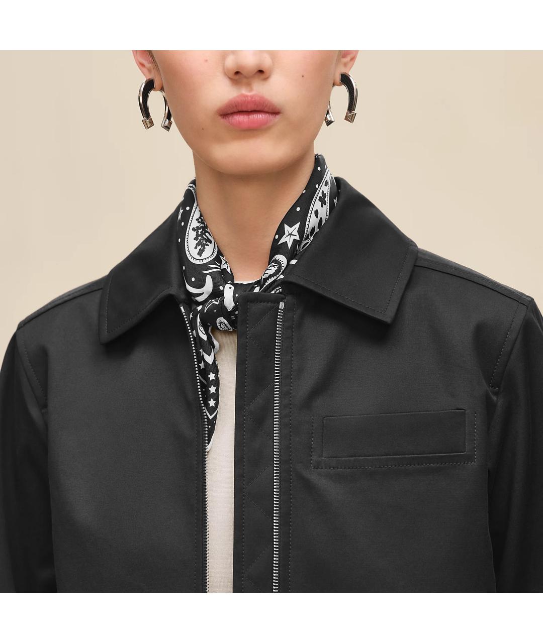 HERMES Черная хлопковая куртка, фото 4