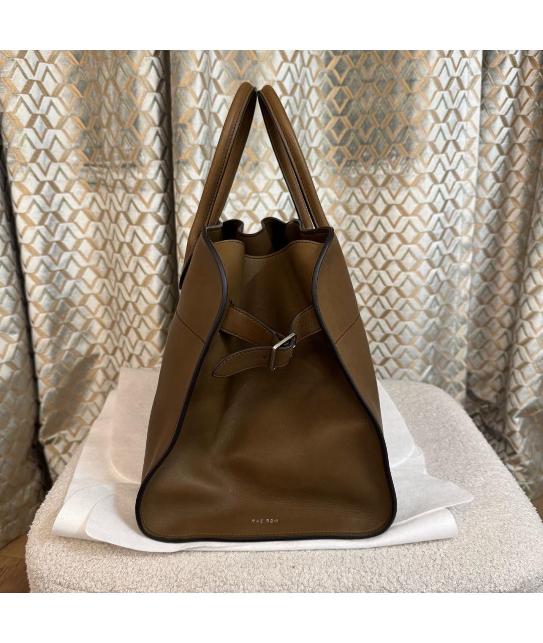 THE ROW Коричневая кожаная сумка тоут, фото 3