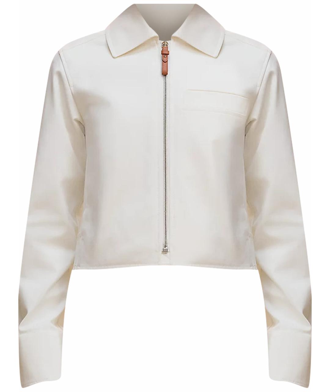 HERMES Белая хлопковая куртка, фото 1