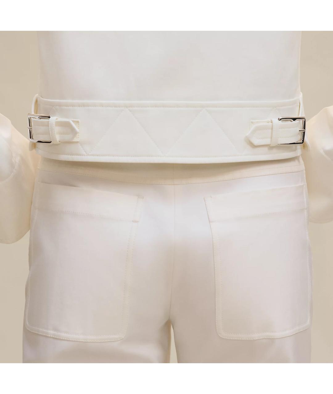 HERMES Белая хлопковая куртка, фото 5