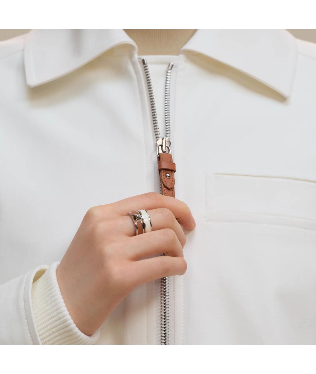 HERMES Белая хлопковая куртка, фото 4