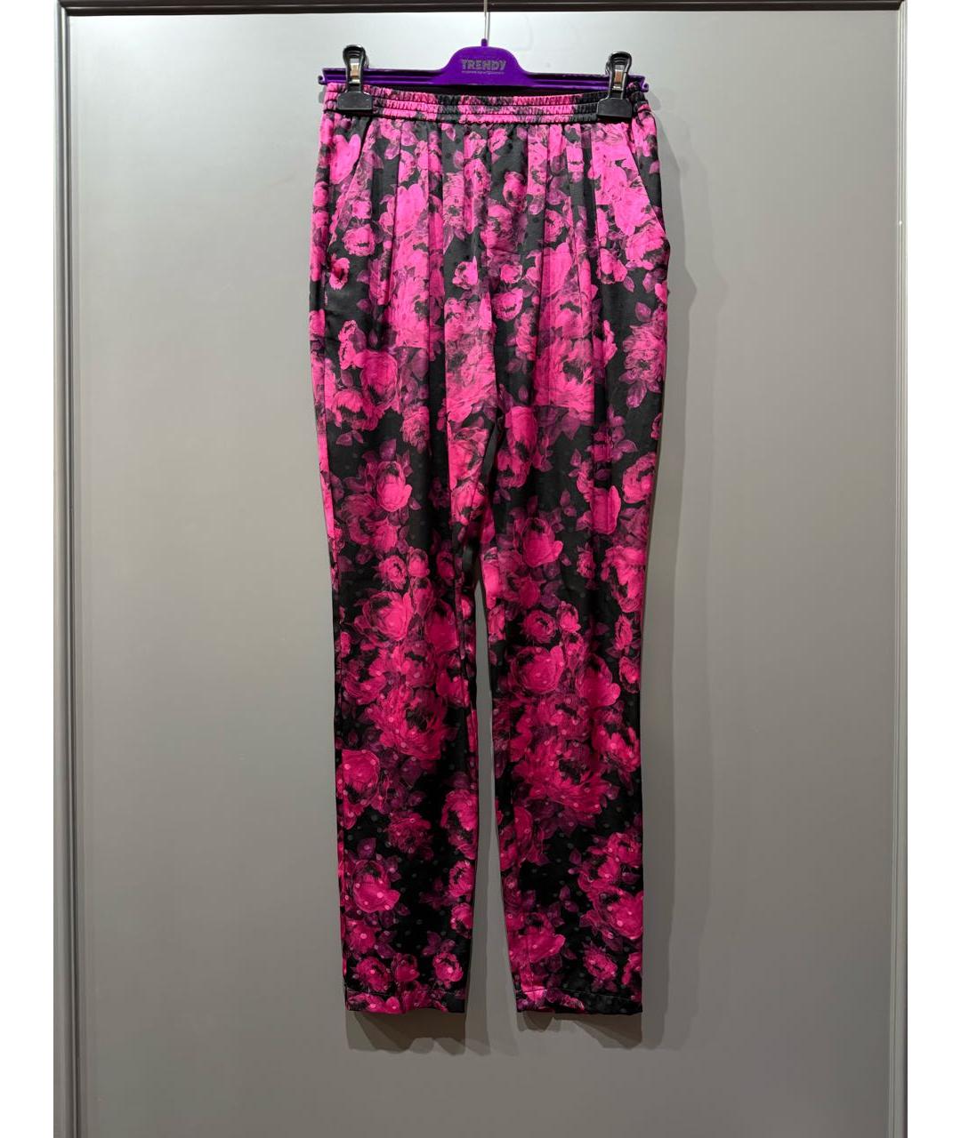 STELLA MCCARTNEY Мульти шелковые прямые брюки, фото 7