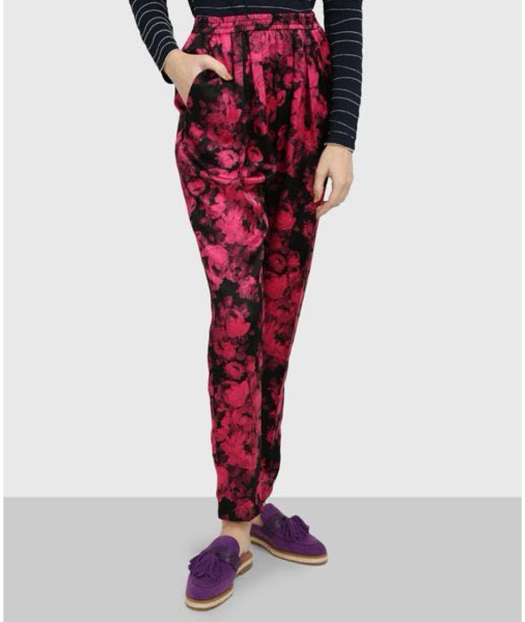 STELLA MCCARTNEY Мульти шелковые прямые брюки, фото 4